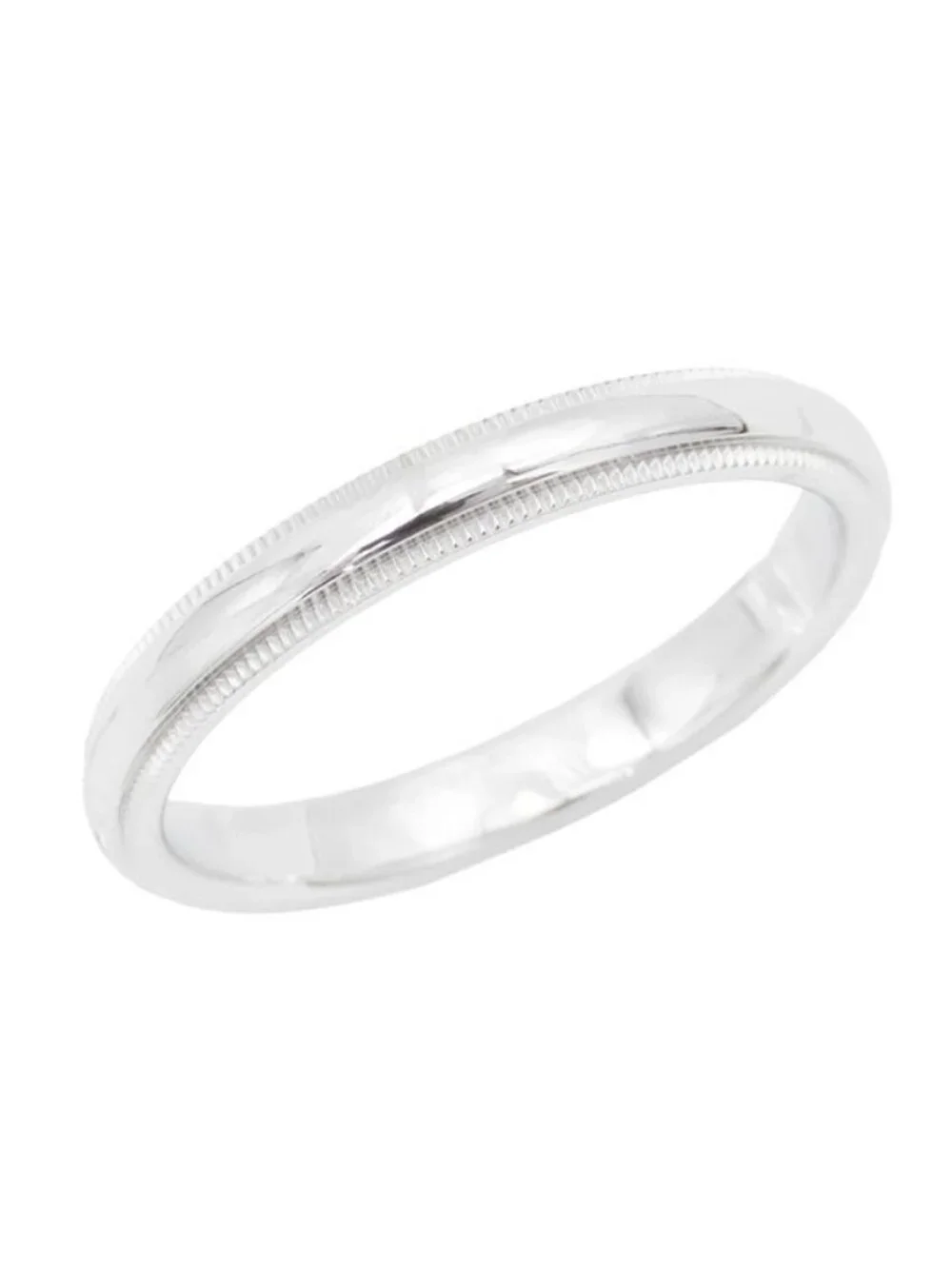 Tiffany & Co Milgrain Band Ring Platinum